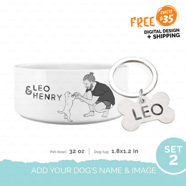 Personalized Gift Bundle - Sketching Portrait For Puppy Lovers - Basic Welcome Home Bundle